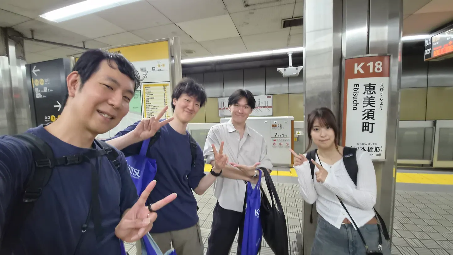 恵比寿に到着したチームメンバー
